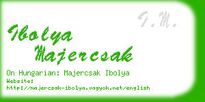 ibolya majercsak business card